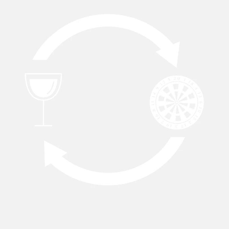 Loading the arrows - wine - dartboard -