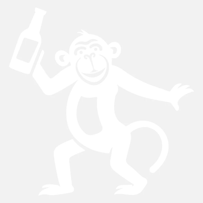 Affe Bier Lustig Party Junggeselle