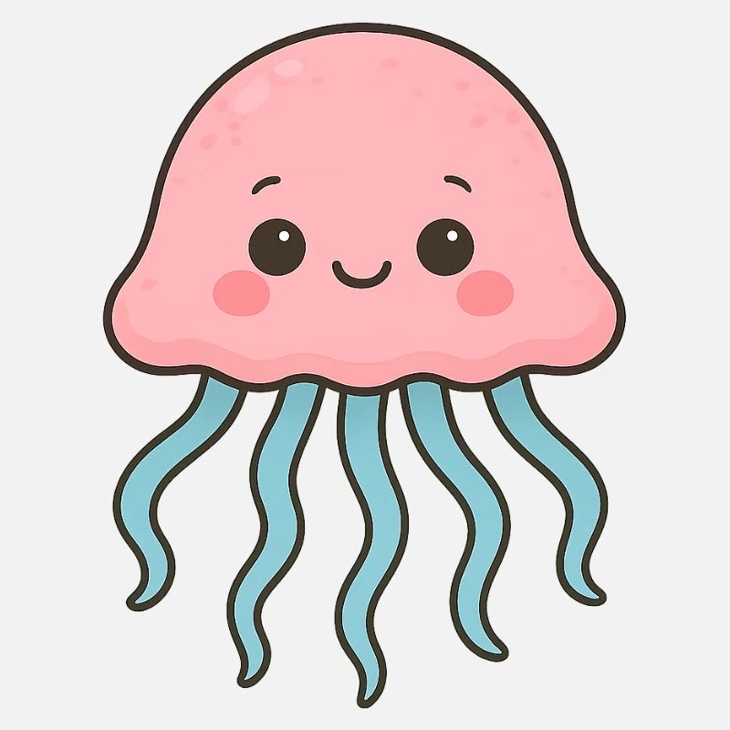 Illustration de méduse mignonne