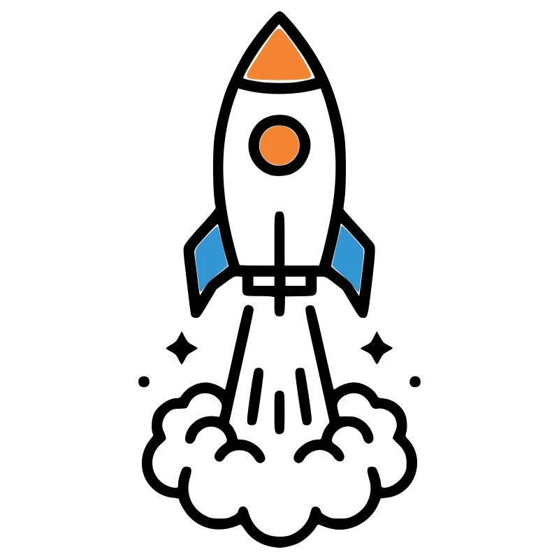 Rocket Launch Space Comic