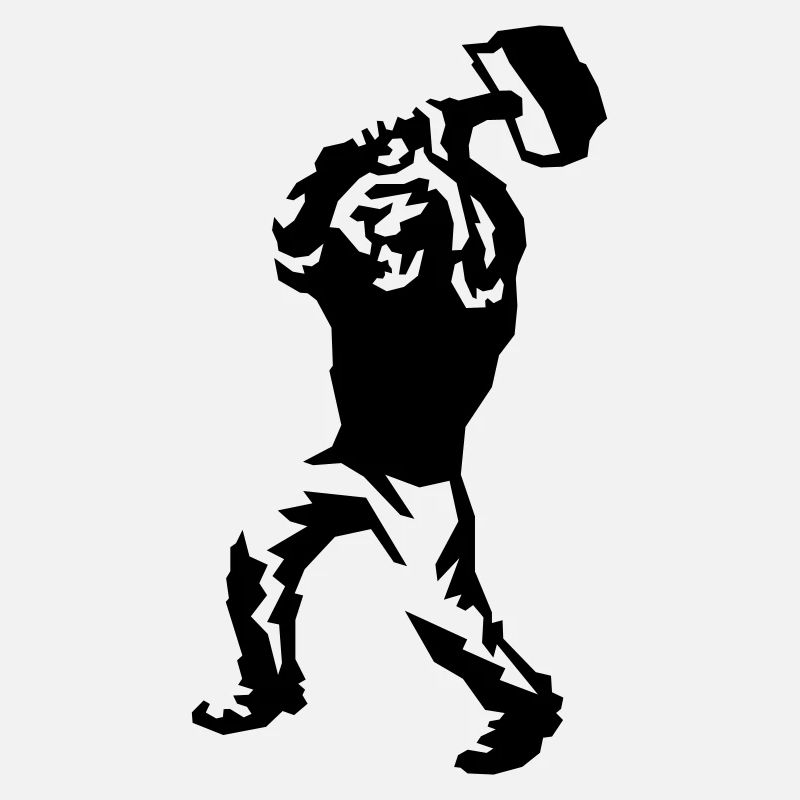 Arbeiter mit Hammer / Worker with sledgehammer