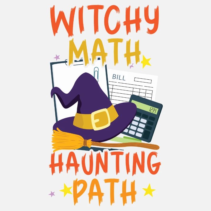 Witch Math Haunted Path Comptable Halloween