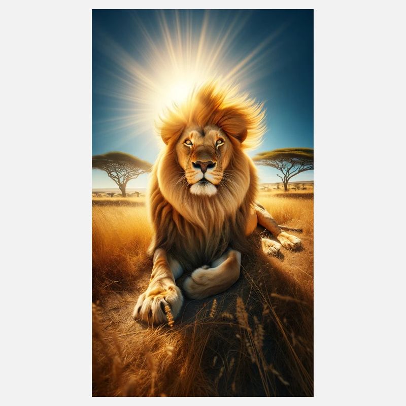 Lion sur la savane