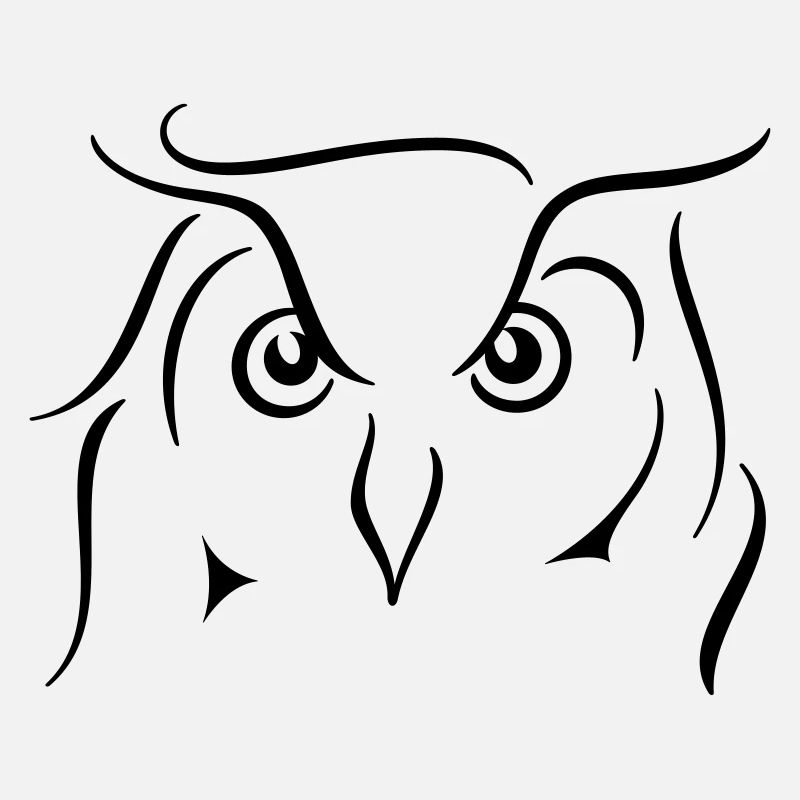 Uhu - Strichzeichnung Geschenkidee Geschenk