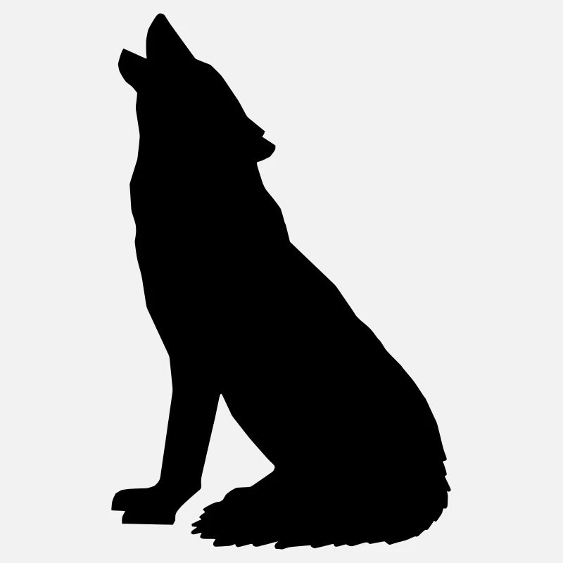 Heulender Wolf sitzend