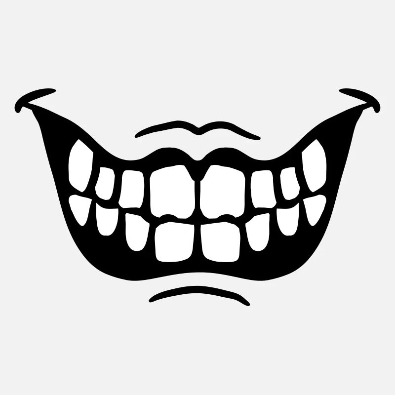Grinning Evil Horror Mouth Smile Comic Teeth