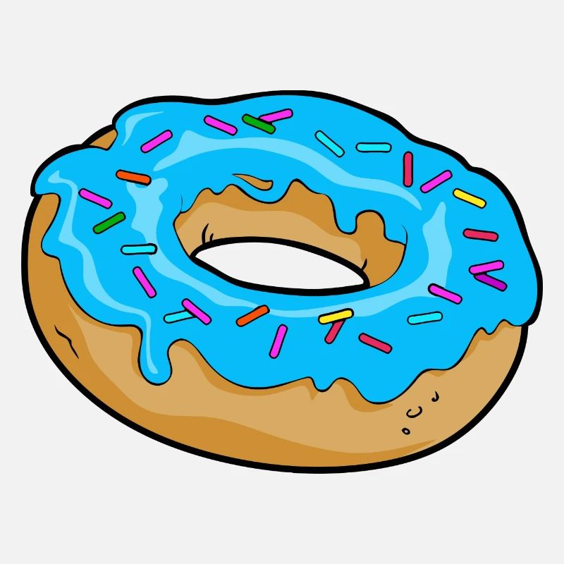 Bleu beignet avec glaçage