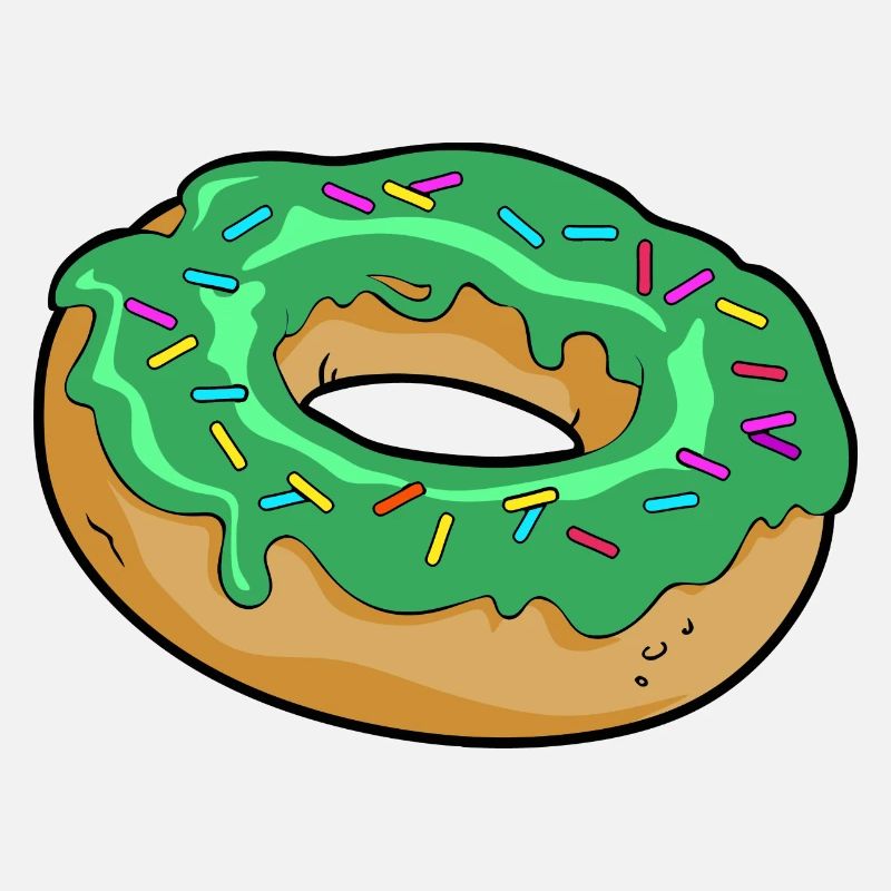 Beignet avec glaçure verte