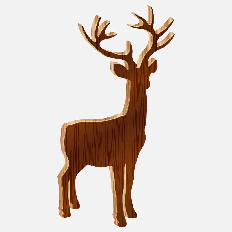 Regard de cerf en bois avec des bois impressionnants