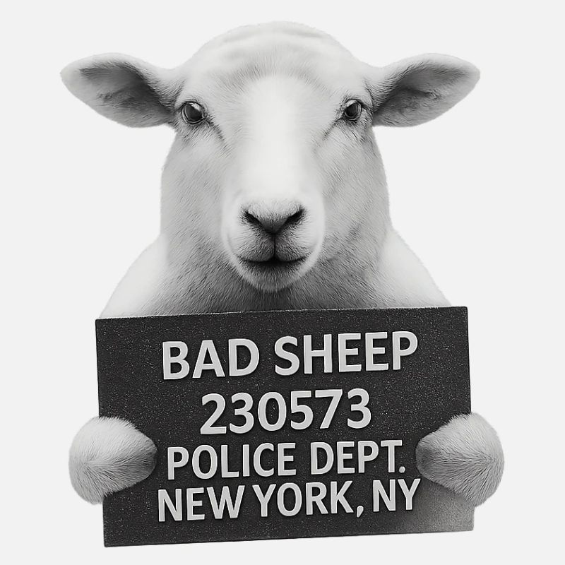 Bad Sheep Schild Motiv