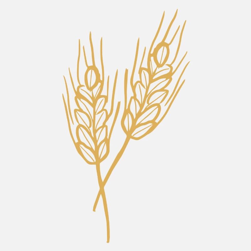Weizen Illustration Brotbäcker Geschenkidee