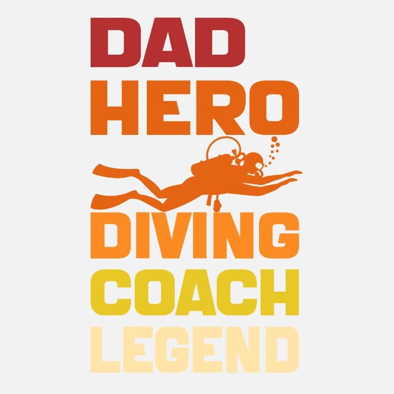Dad Hero Diving Coach Legend Funny Diving Dad 2024