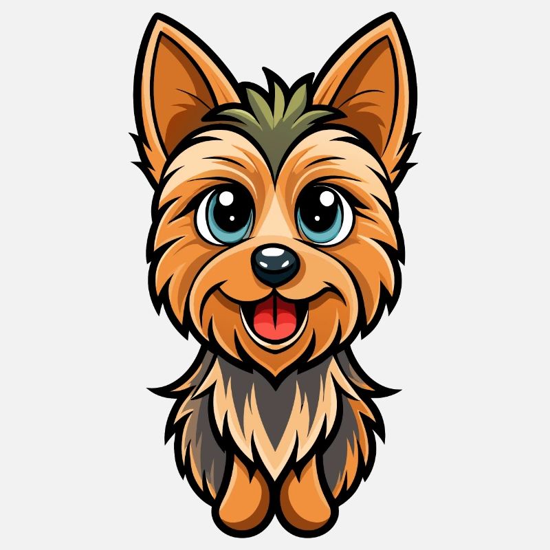 Yorkshire Terrier ludique avec jouet