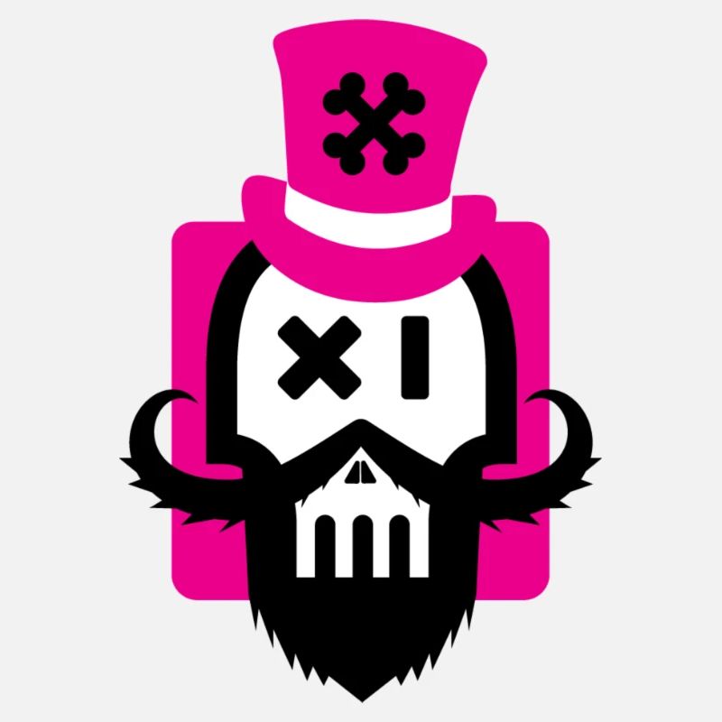 Bartschädel Magenta