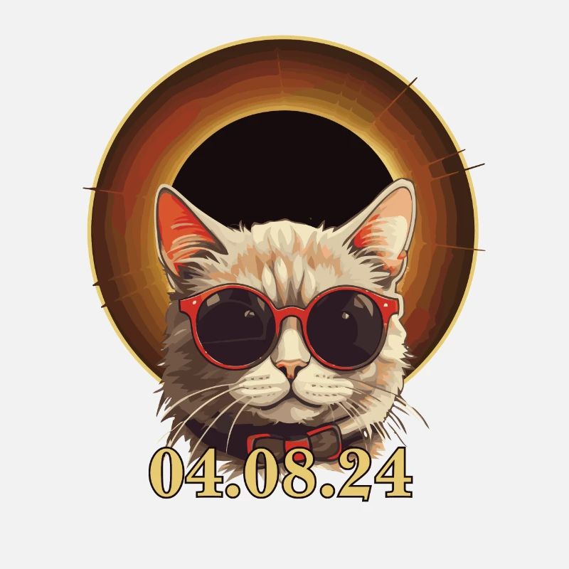 Éclipse Solaire Totale 2024 Cool Cat Lunar Path Of