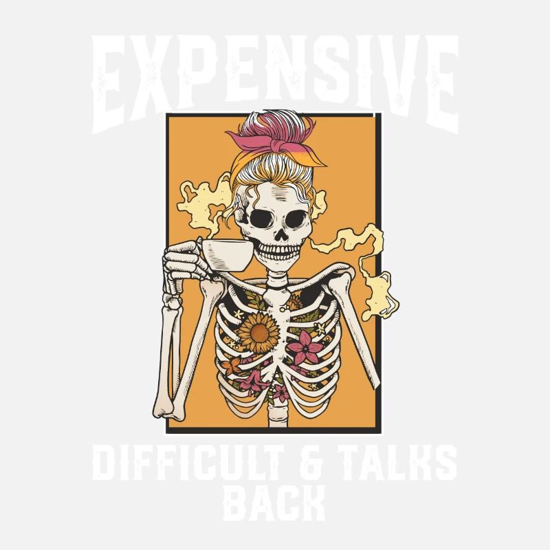 ex Skeleton Drinking Coffee Expensive Difficult An