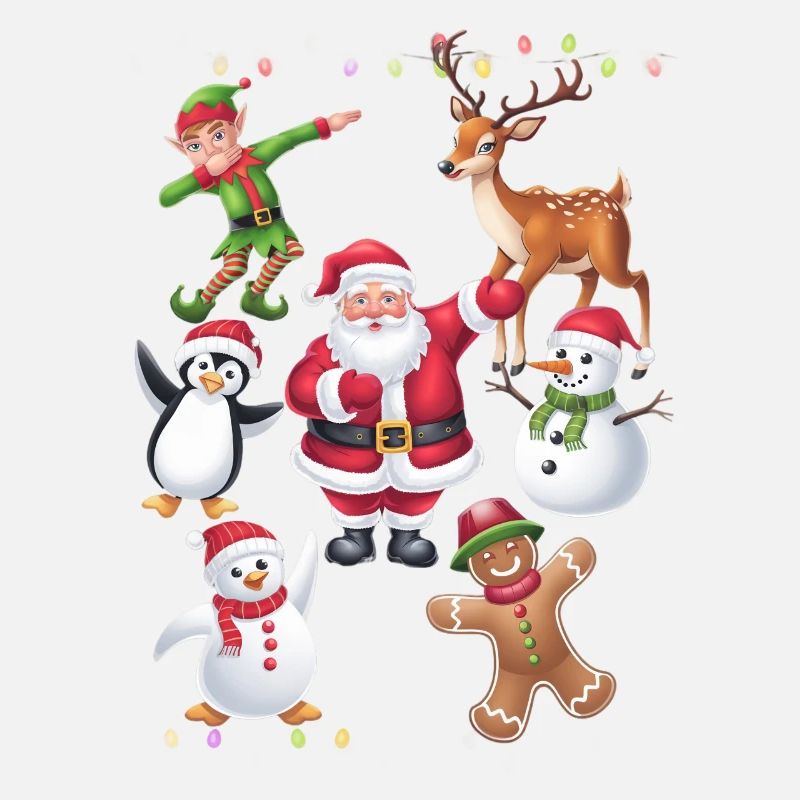 Dabbing Père Noël Amis Elfe Escouade de Noël Pyjama