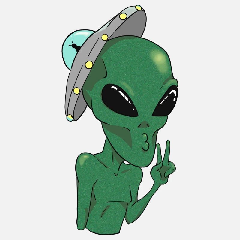 Alien zum Symbol des Friedens