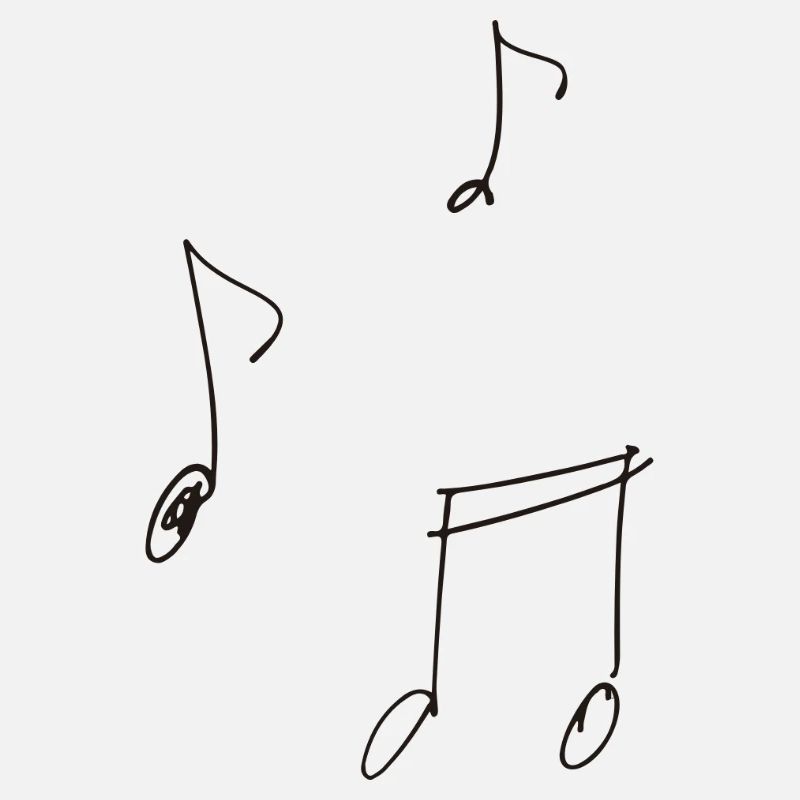 Notes de musique – Minimaliste, à main levée, écriture manuscrite