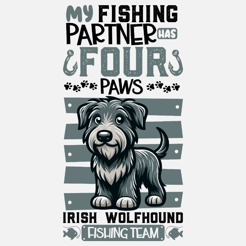 Pêche et Irish Wolfhound