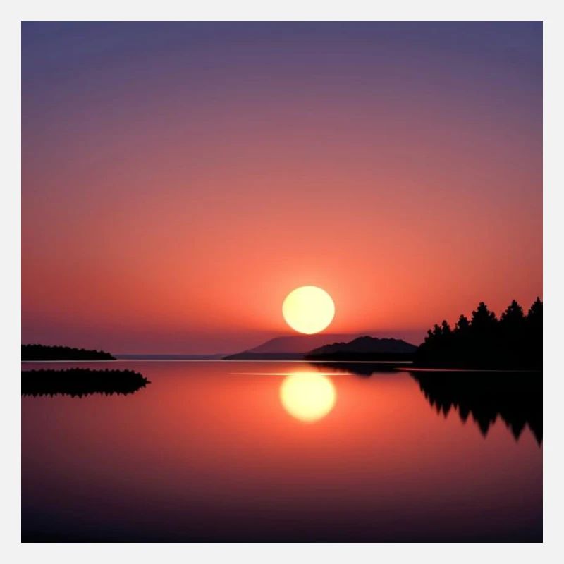 Coucher de soleil sur l'eau