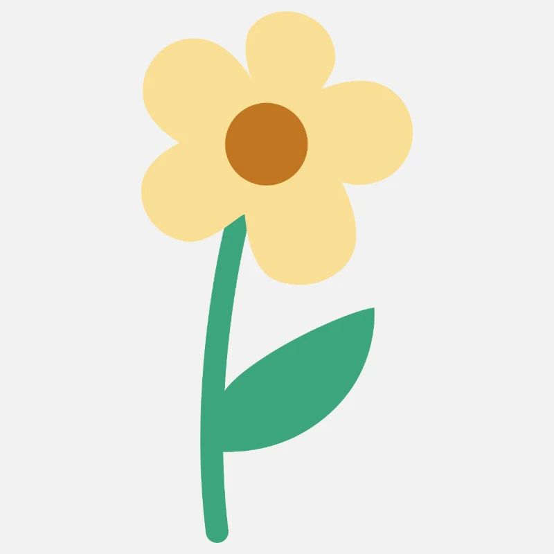 Esthétique botanique minimaliste de fleurs simples et mignonnes