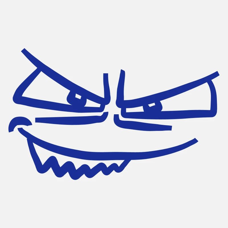 Cool evil Monster face