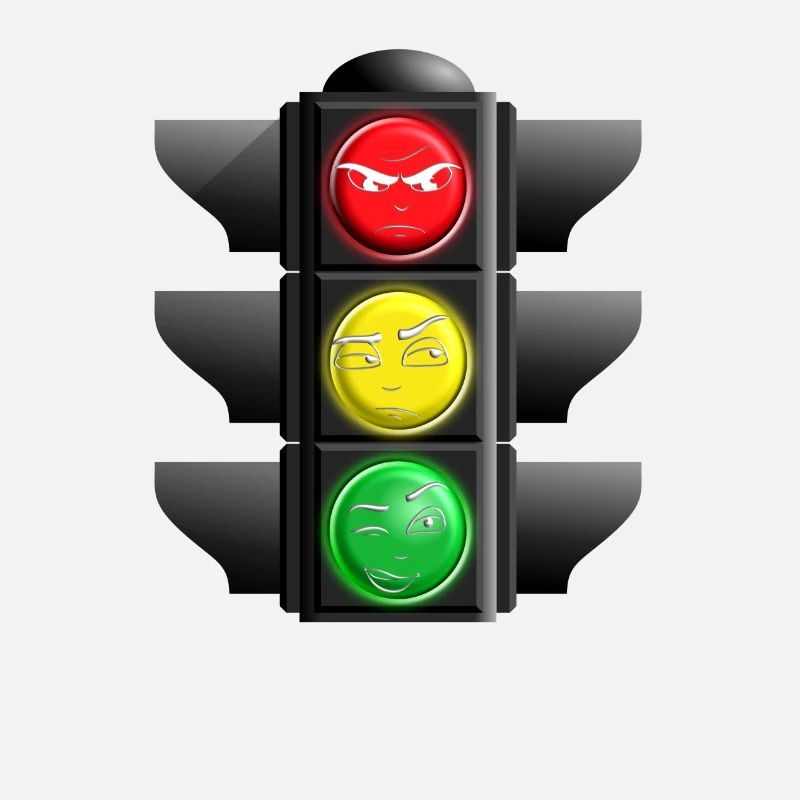 Allez arrêter Schade Traffic Light Emotions