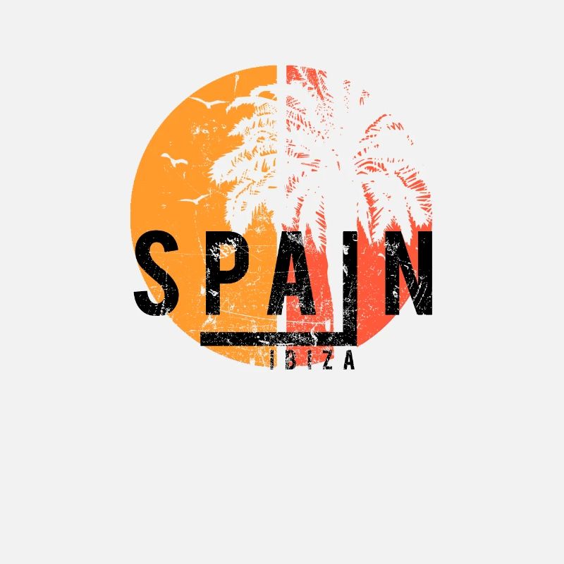 Artistic Ibiza Spain Cool Palm Tree Vacation
