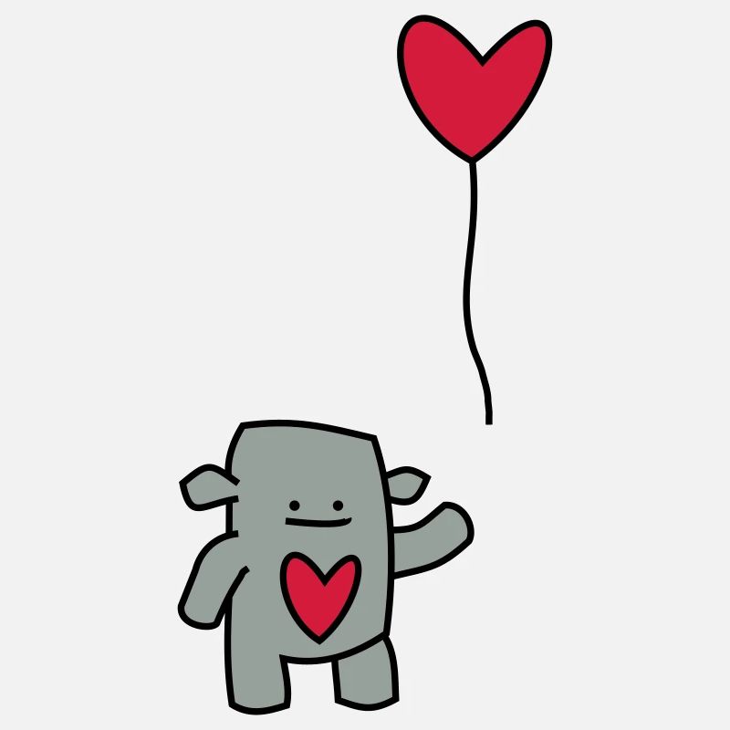 liebes monster mit ballon