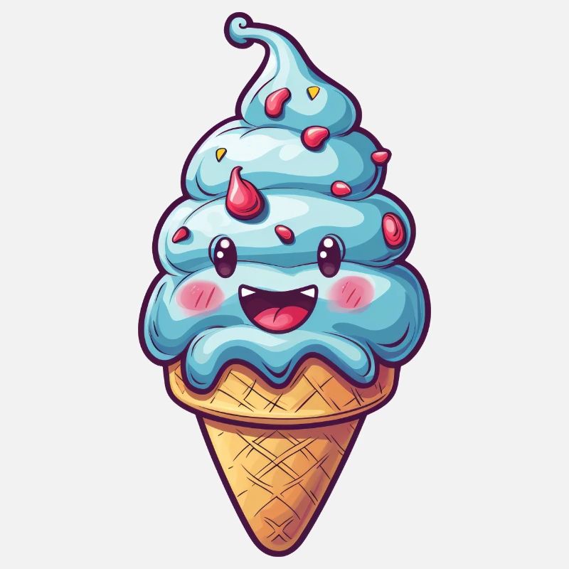 Création de crème glacée souriante
