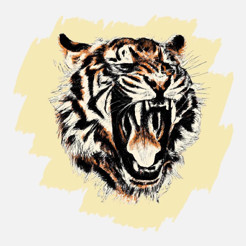 Cool tiger motif on background