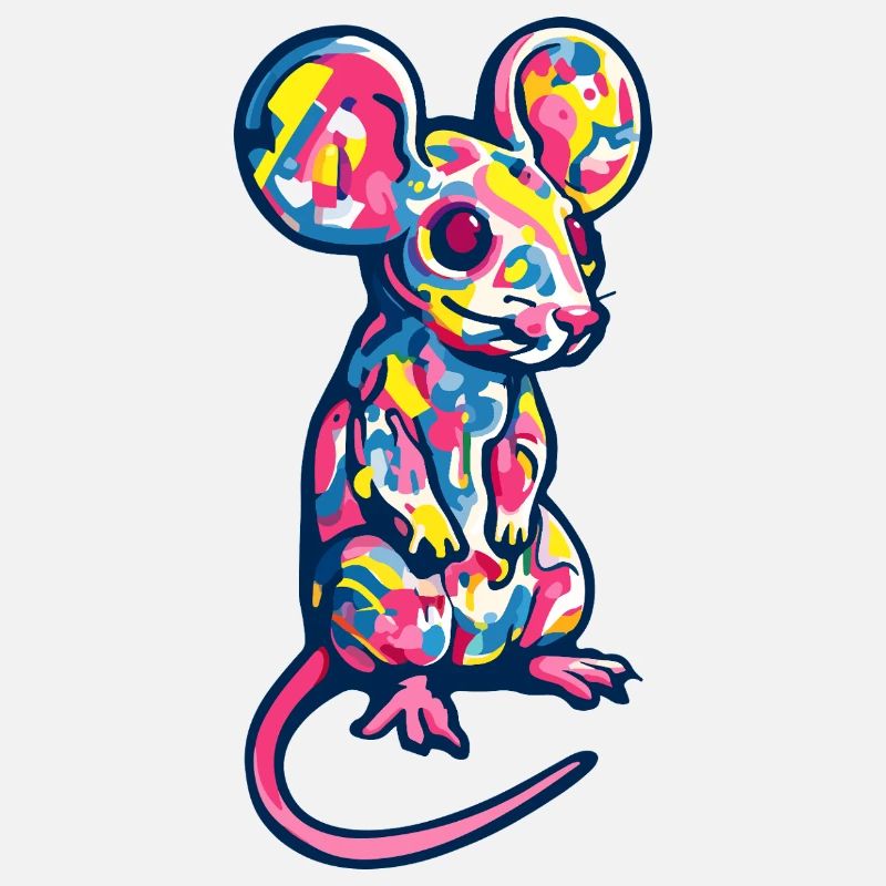 Maus Kunst Bunt Ratte