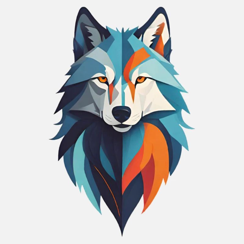 Wolf face abstract
