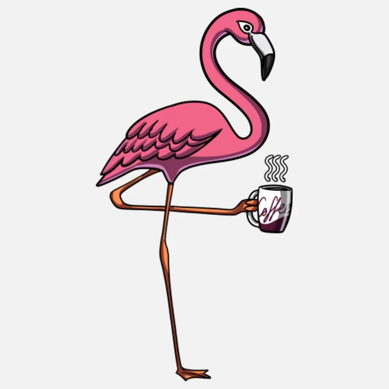 Flamingo Bird Coffee Lover