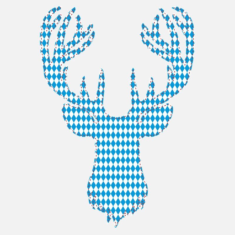 Bavarian Stag with Horns as Patches