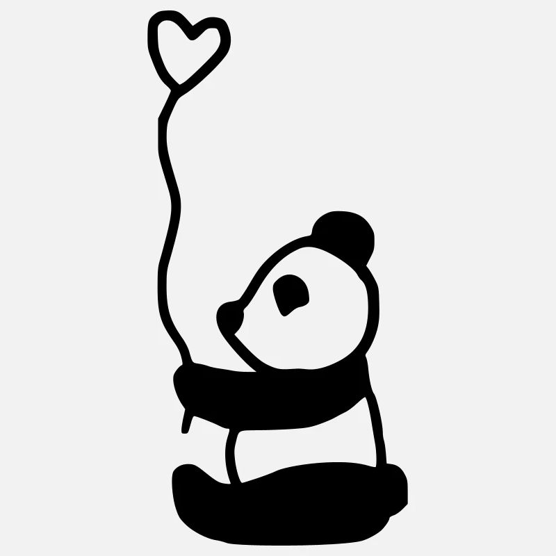 Panda mignon plein d’amour