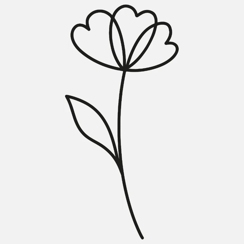 Flower One Line Art – Minimalist Drawing