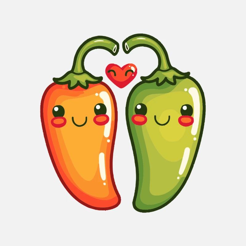 Chilli Paar Liebe Herz Valentinstag