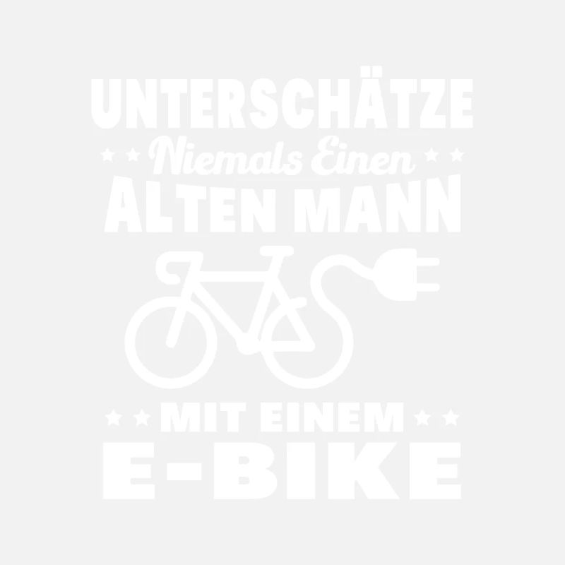 Einen alten Mann mit einem E-Bike
