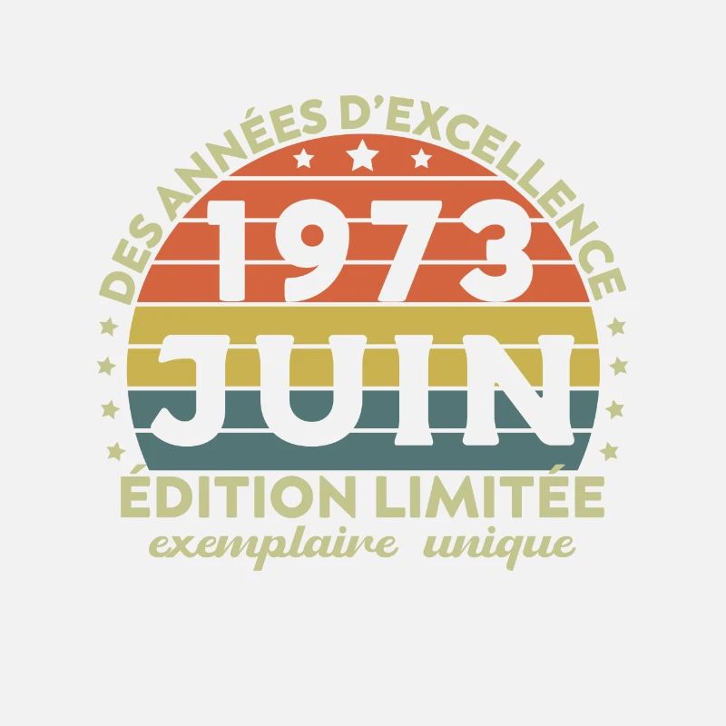 Vintage Jubiläum Hergestellt im Juni 1973