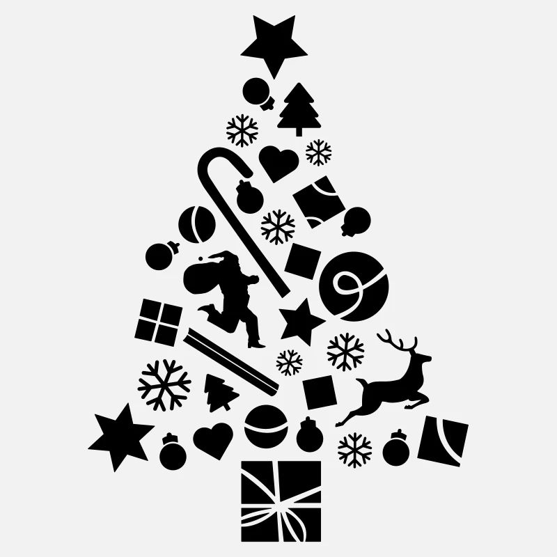 Sapin de Noël plein de décorations