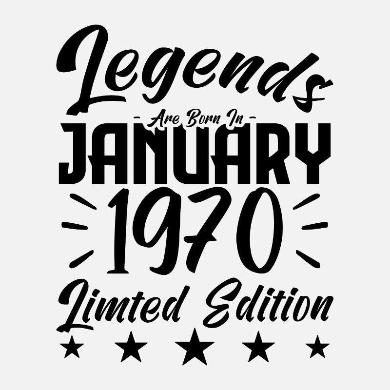 Geboren im Januar 1970. Geburtstagsgeschenk.