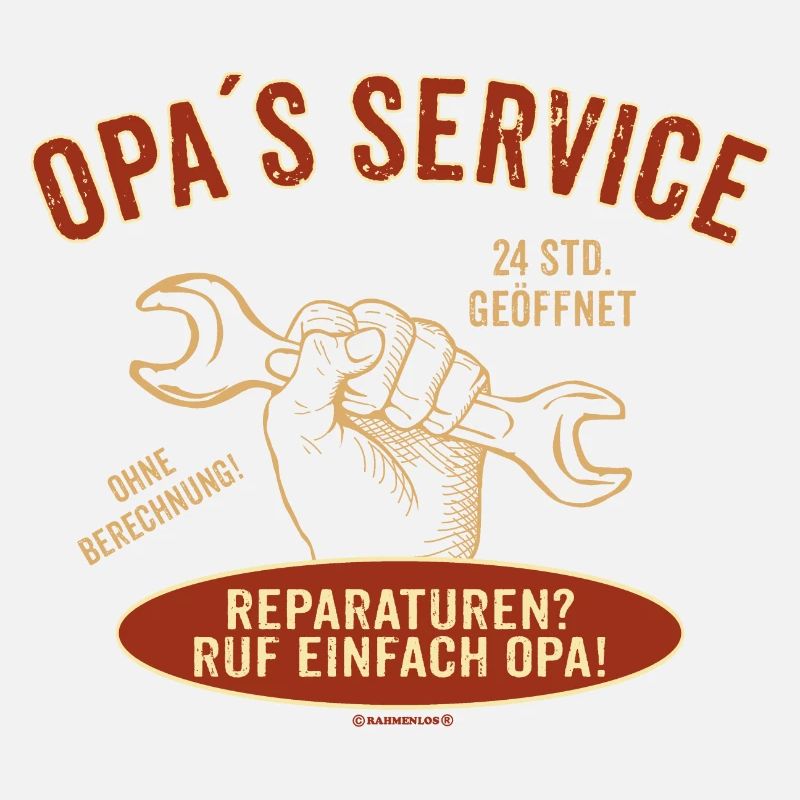 Design 2016 - Opas Service - RAHMENLOS tshirt