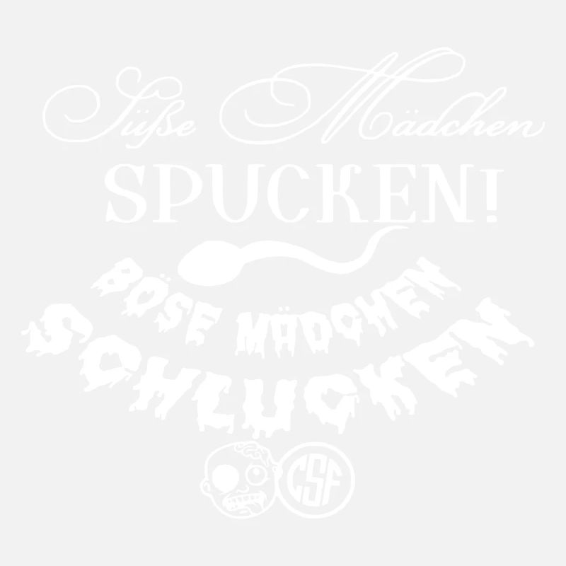 Süße Mädchen spucken Böse Mädchen schlucken