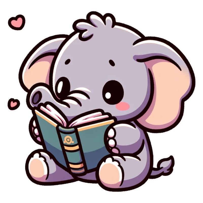 Éléphant lecture de l’heure du conte éléphant cache-couche