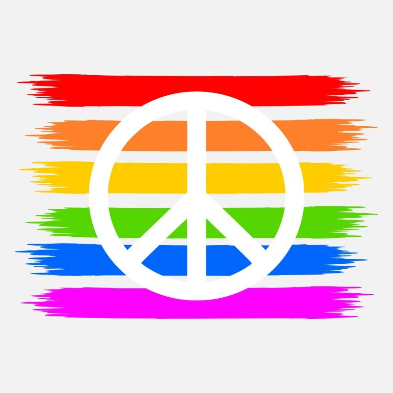 Peace Peacezeichen auf Regenbogenfahne regenbogen