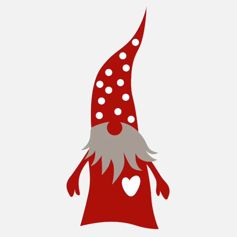 Gnome Red Heart Dots Dots Christmas Decoration