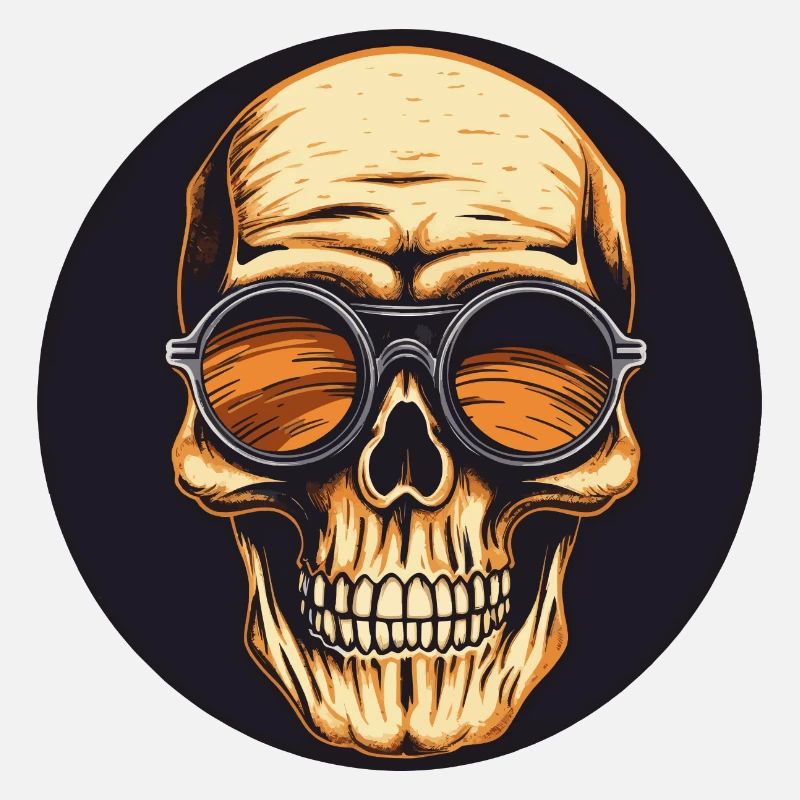 Skull with sunglasses, skull, skeleton