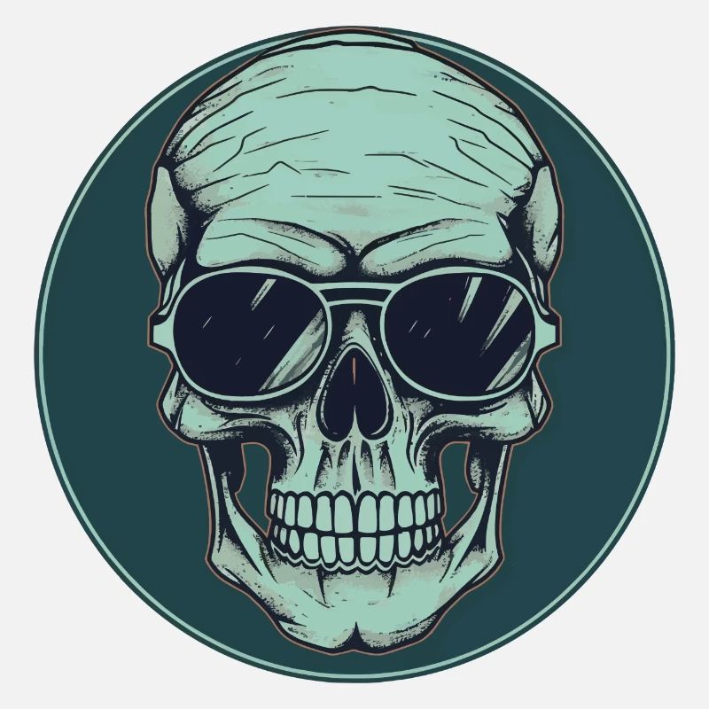 Skull with sunglasses, skull, skeleton